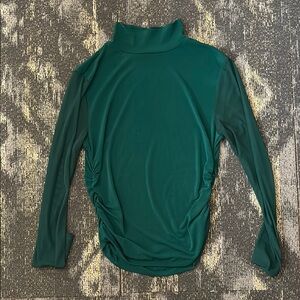 Emerald Green Turtleneck Top